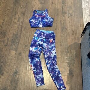 Peloton Blue and Purple Track Pants & Joggers